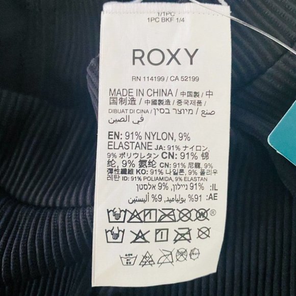 Roxy BNWT Mind Of Freedom Black Long Sleeve One Piece Swimsuit Women's Size XS - Picture 8 of 9